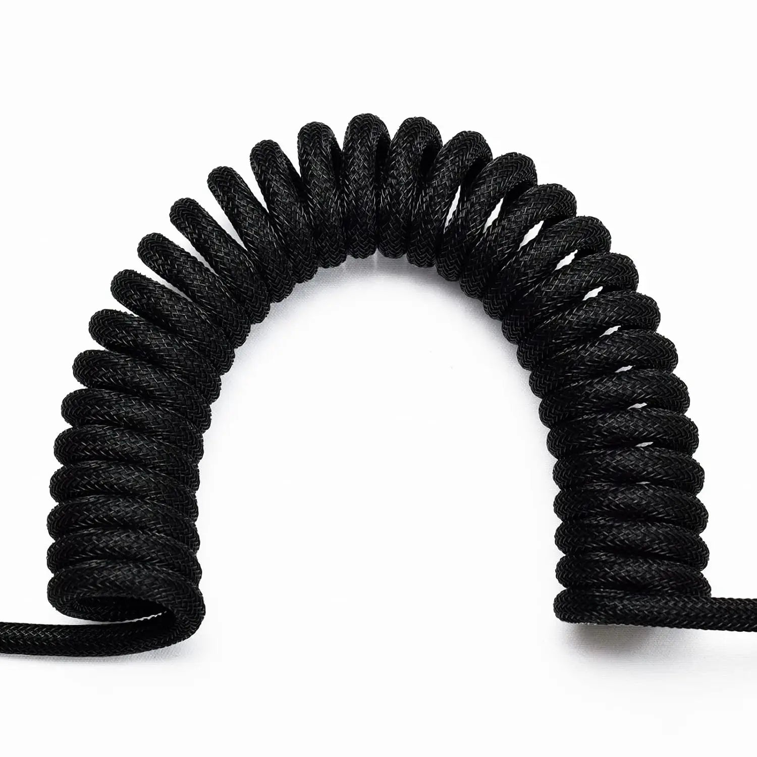 Braided Keyboard Cables 1.6m Coiled Type-C to USB A Detachable Aviator Connector.for Gaming Keyboard/Tablet USB C Double-Sleeved
