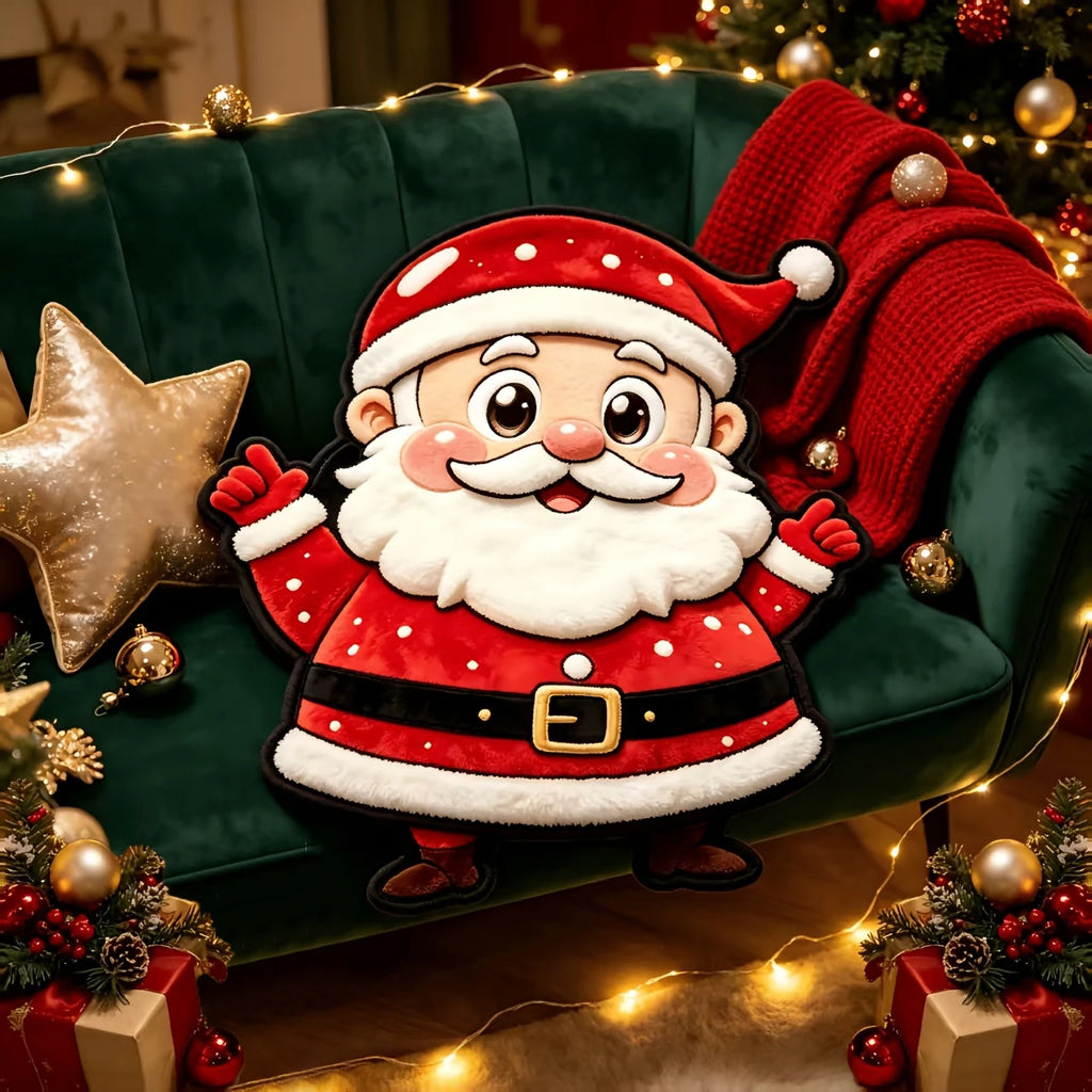 Christmas Warm Plush Blanket Irregular Santa Claus Flannel Blanket Sofa Blanket Home Leisure Essential, Office Nap Blanket
