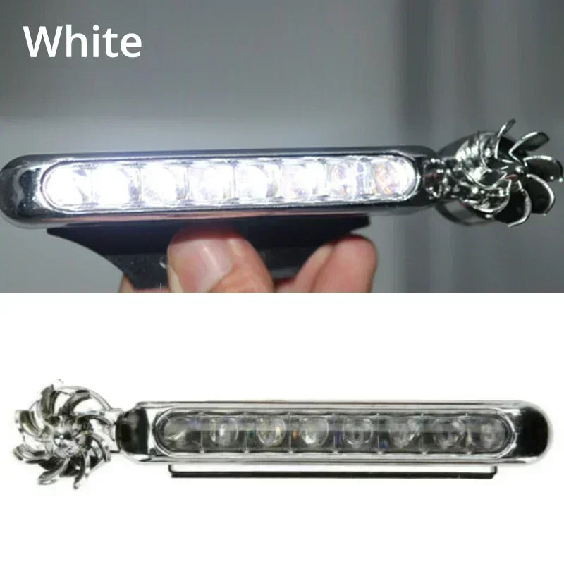 1/2Pcs Car LED DayTime Running Light Wind Powered LED Floodlights Auxiliary Lighting Motorcycle Lamp Automobile Day Headlight