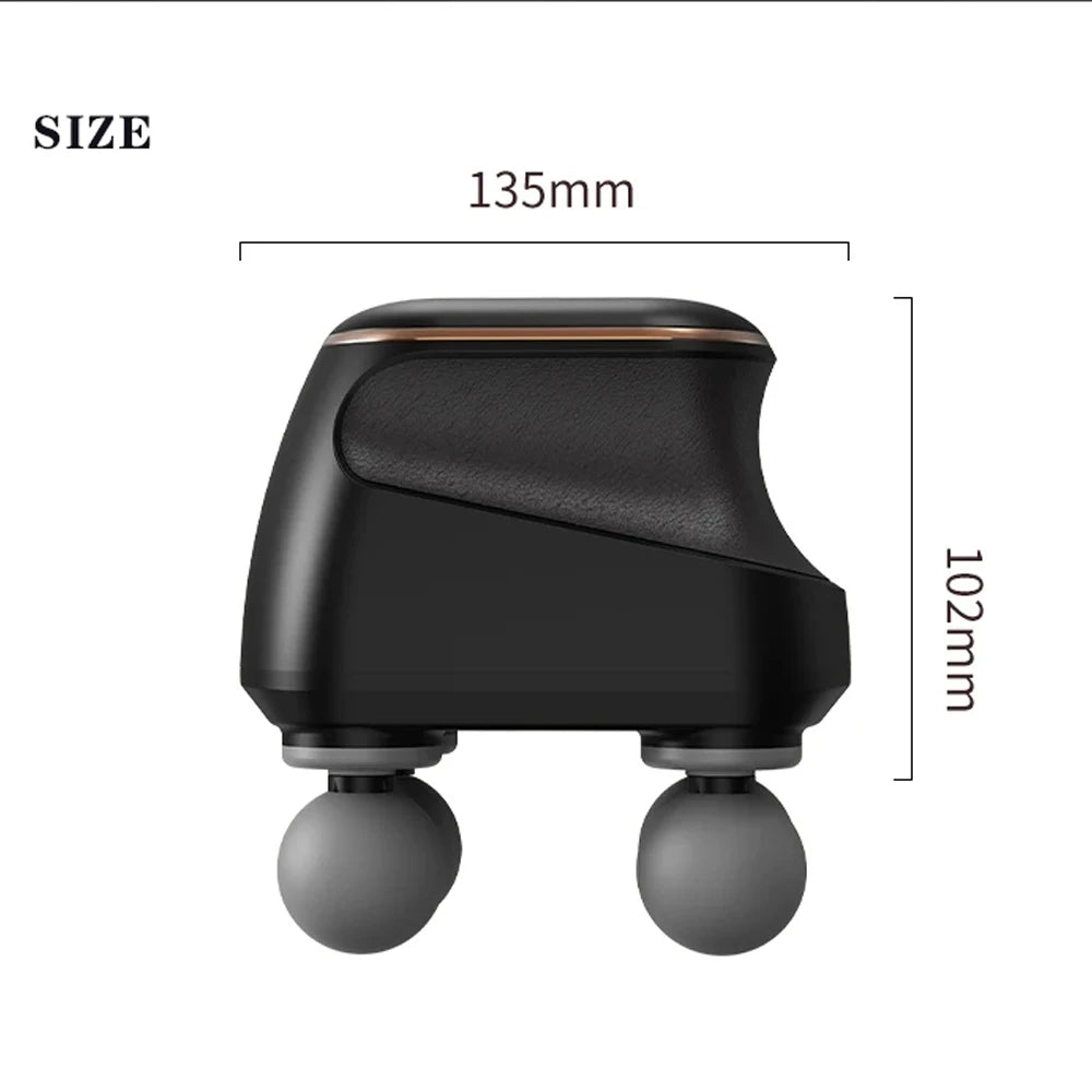 Portable Fascia Gun Muscle Massager Gun Four-head High Frequency Neck Shoulder Waist Massage Machine Professional Relax Fitness