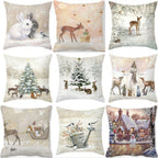 45CM Merry Christmas Cushion Cover Pillowcase 2023 Christmas Decorations for Home Ornament Happy New Year Christmas Decor 2022