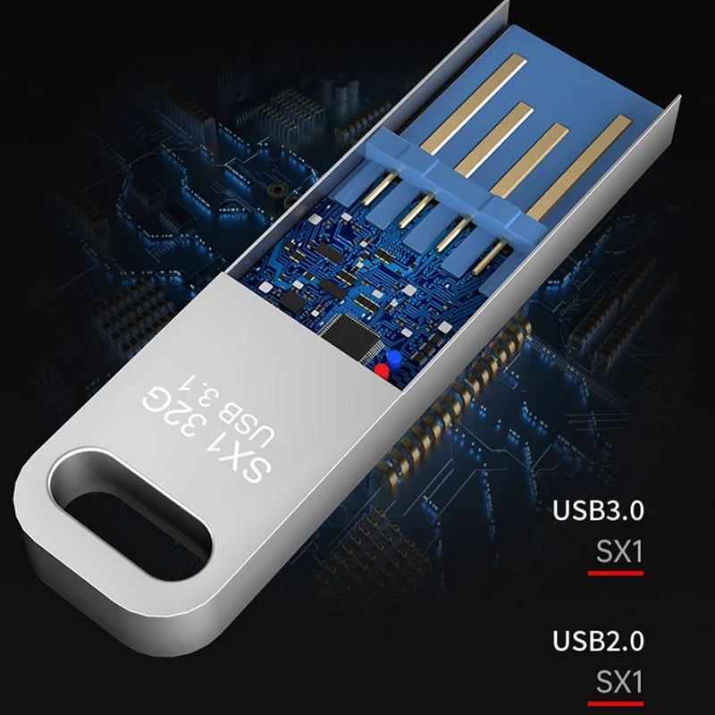 2TB USB 3.2 Metal Flash Drives High Speed Pendrive 1TB Portable USB Drive Waterproof Memoria USB Flash Disk Upgraded New