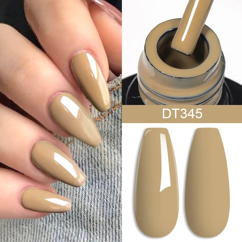 7ml Coffee Brown Gel Nail Polish Autumn Winter Nail Art Gel Varnish Semi Permanent Nail Supplies DIY Manicure Hallowee Nails
