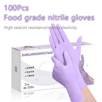 20-300pcs Nitrile Exam Gloves Disposable Purple Lilac Glove Food Grade Sterile Powder Free Protection Gloves for Cooking Clean