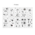 10 Sheets Halloween Eyebrow Stickers Spider Web Tattoo Stickers Body Makeup Waterproof Temporary Tattoo Halloween Fake Tattoo