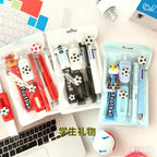 Soccer Sport Stationery Kit Cute Football Themed School Supplies Set With Pens Eraser Correction Tape Keychain Gift For Boys Tee