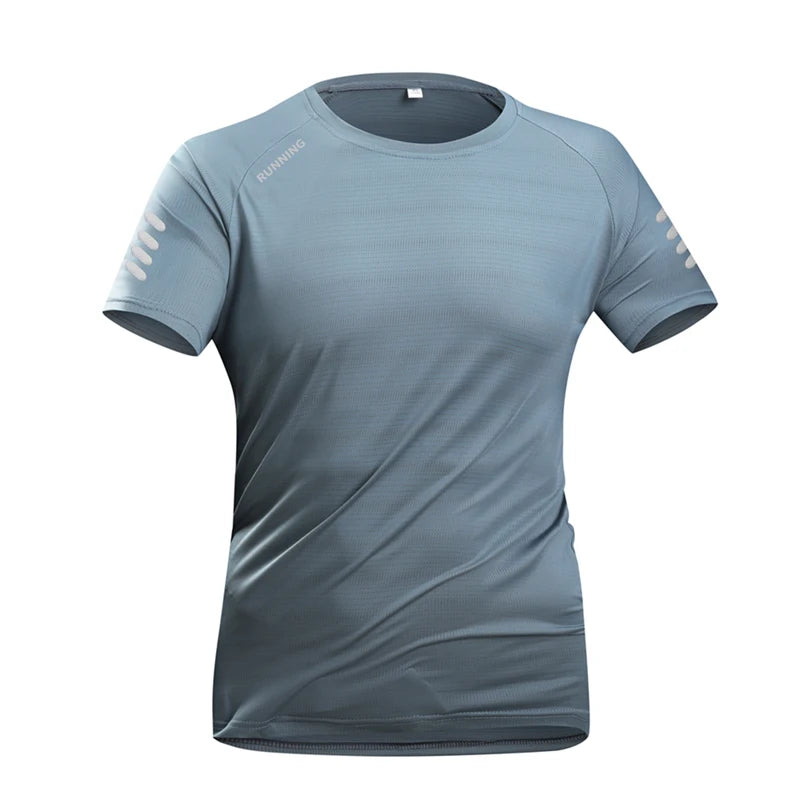 2026 Running T-Shirt Reflective Summer Breathable Short-Sleeved Quick-Drying Fitness Jogging Short-Sleeved Sports Short-Sleeved
