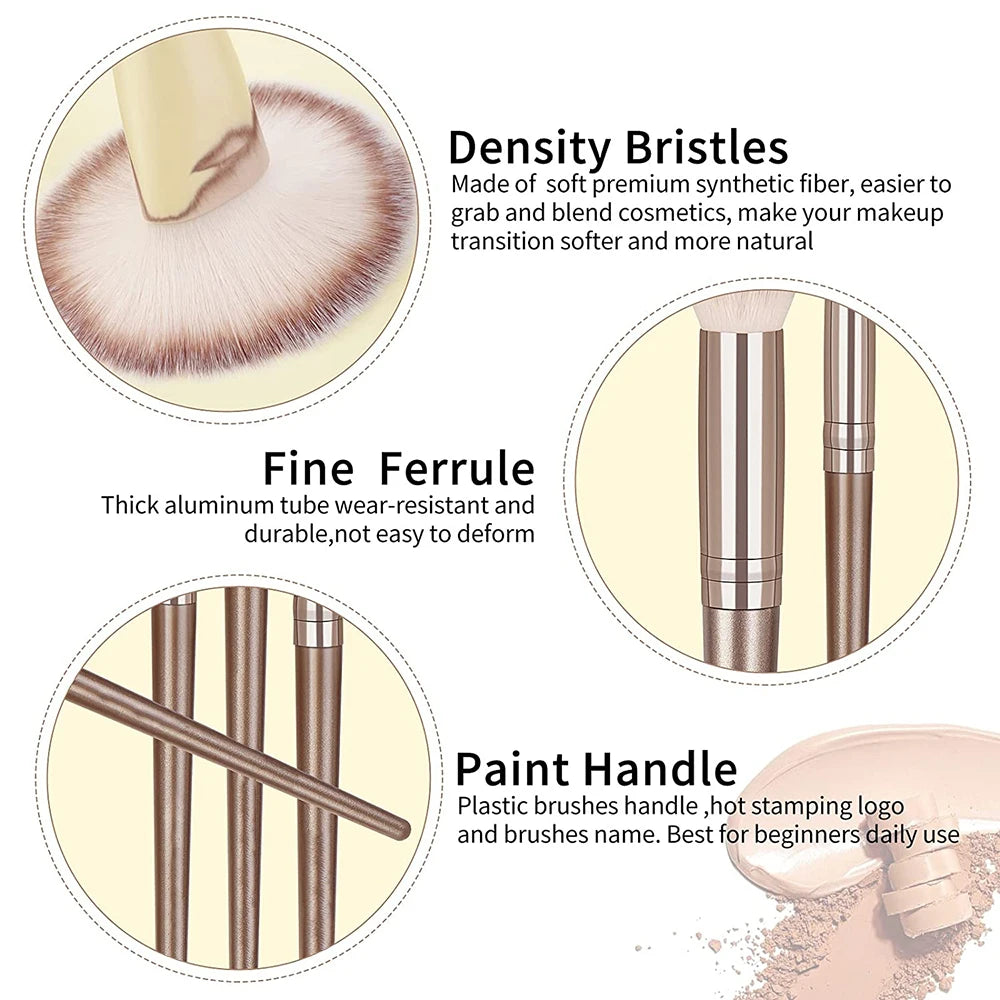Professional Makeup Brush Set Soft Beauty Brushes Kit Foundation Powder Concealer Blush Eyeshadow Blending Makeup Cosmetic Tools