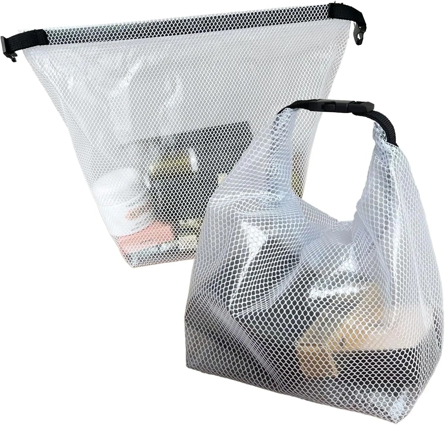 1PC Waterproof Mesh Cosmetic Bag for Travel, Gym, Bathroom, Quick-Dry Toiletry Organizer with Handle Portable Makeup Pouch