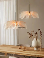Wabi Sabi Flower Chandelier French Fabric Modern Ceiling Pendant Lights Home Decor Lighting Hanging Lamp  room decorchandeliers