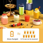 Household Fruit Mixer 400ML Electric Juicer Portable Food Milkshake Mixer Machine Multifunction 6 Blades Juicer Machine Blender