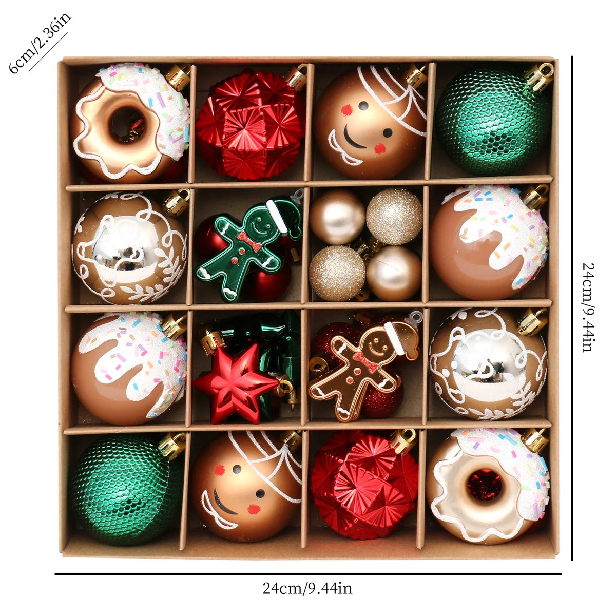 42PCS 6CM Christmas Ball Champagne Xmas Tree Hanging Pendant Ornaments 2026 Christmas Home Decoration 2027 New Year Party Gifts