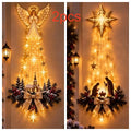 Christmas Lighted Nativity Wall Ornament LED Glowing Hanging Decoration Xmas Birth Scene Star Faith Decor Holiday Party Supplies