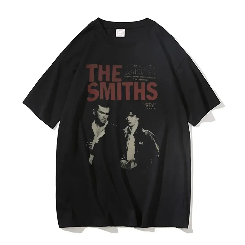 The Smiths Vintage Print y2k T Shirt Man Pure Cotton T-shirt Mens Streetwear Men Harajuku Alternative British Rock Band Tshirt