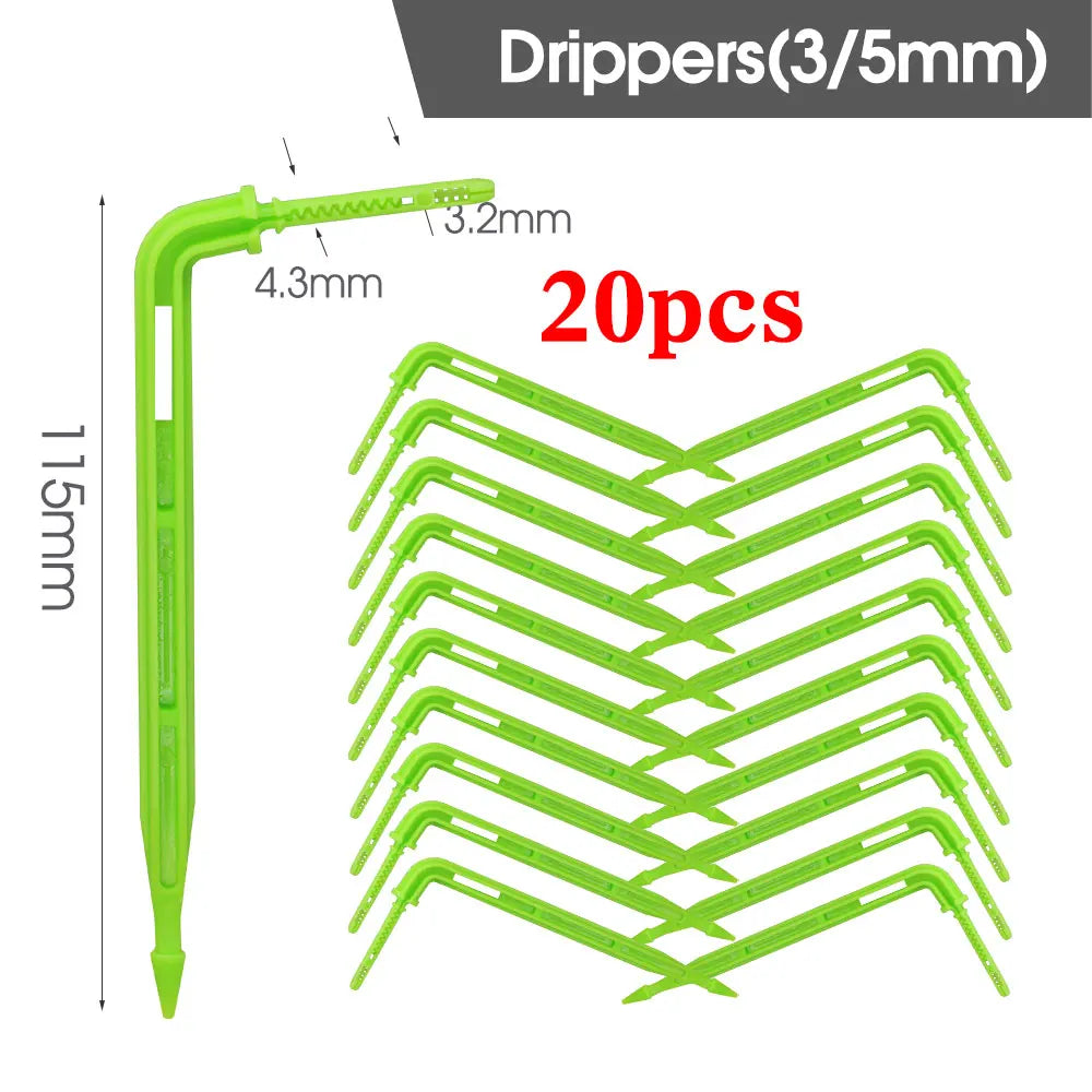 2L 4L 8L Dripper Irrigation 3/5mm Hose 2/4-Way Connector Water Splitter Emitter Drip Arrow Micro Drip System Garden Accesorries