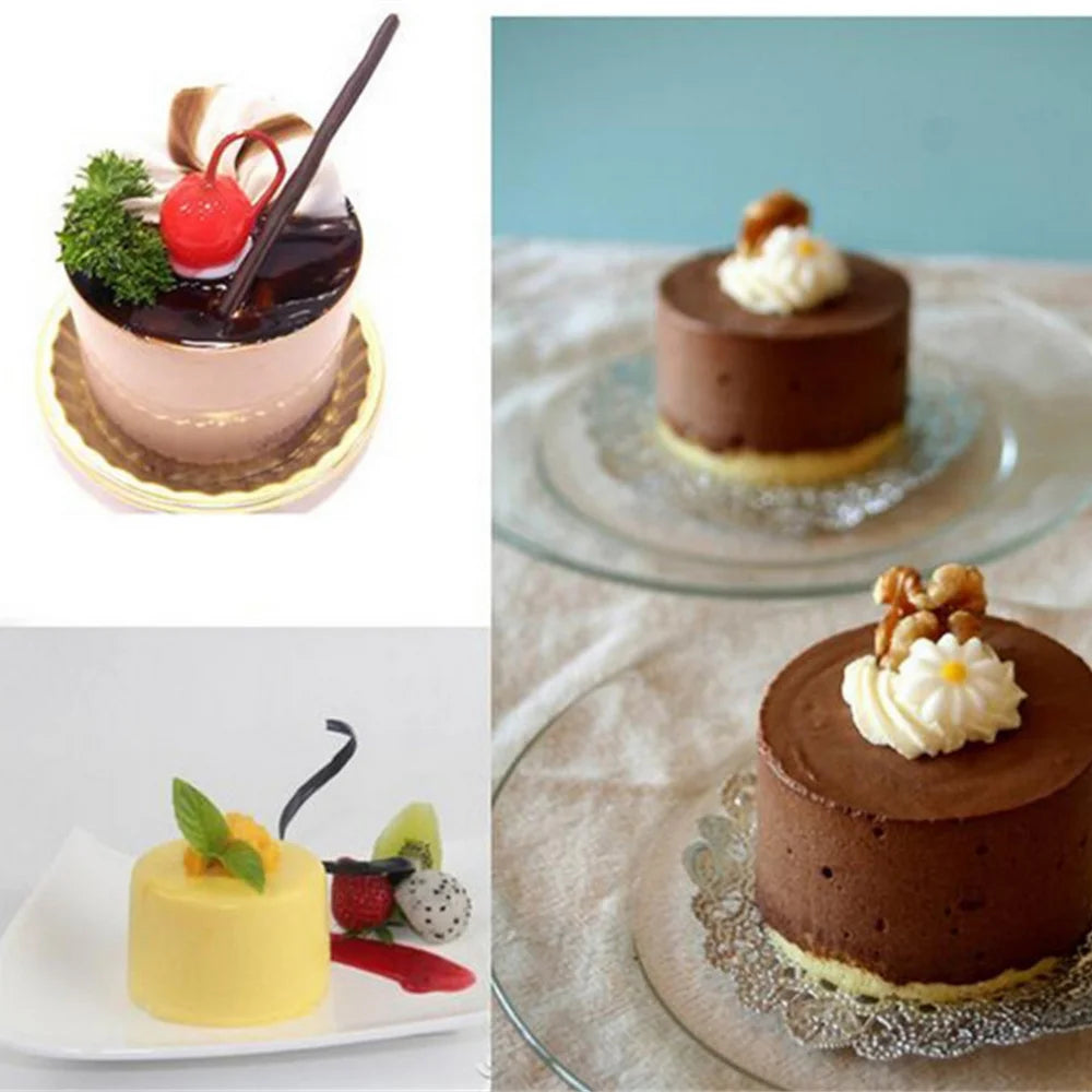Silicone Mold Cake Pastry Baking Round Jelly Pudding Soap Form Ice  Decoration Tool Disc Bread Biscuit Mould Baking Accessories