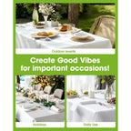 Disposable PE Table Covers Cloth Tablecloth Easy Cleanup Plastic Rectangle White Plastic Tablecloth for Party Wedding 10/5/2pcs