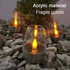 LED Solar Candles Light Flameless Rechargeable Night Light For Wedding Party Garden Decor Outdoor Waterproof Solar Candles Lamp