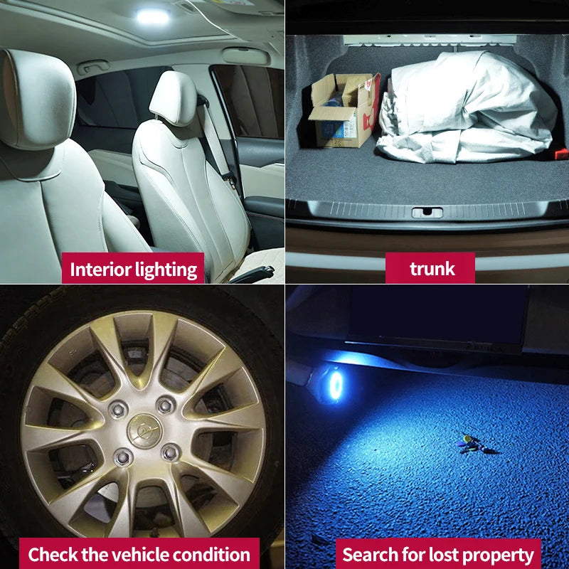 Wireless Led Usb Car Interior Ceiling Dome Light Reading USB Charging Roof Magnet Lamp Touch Type Night Light Trunk Rechargeable