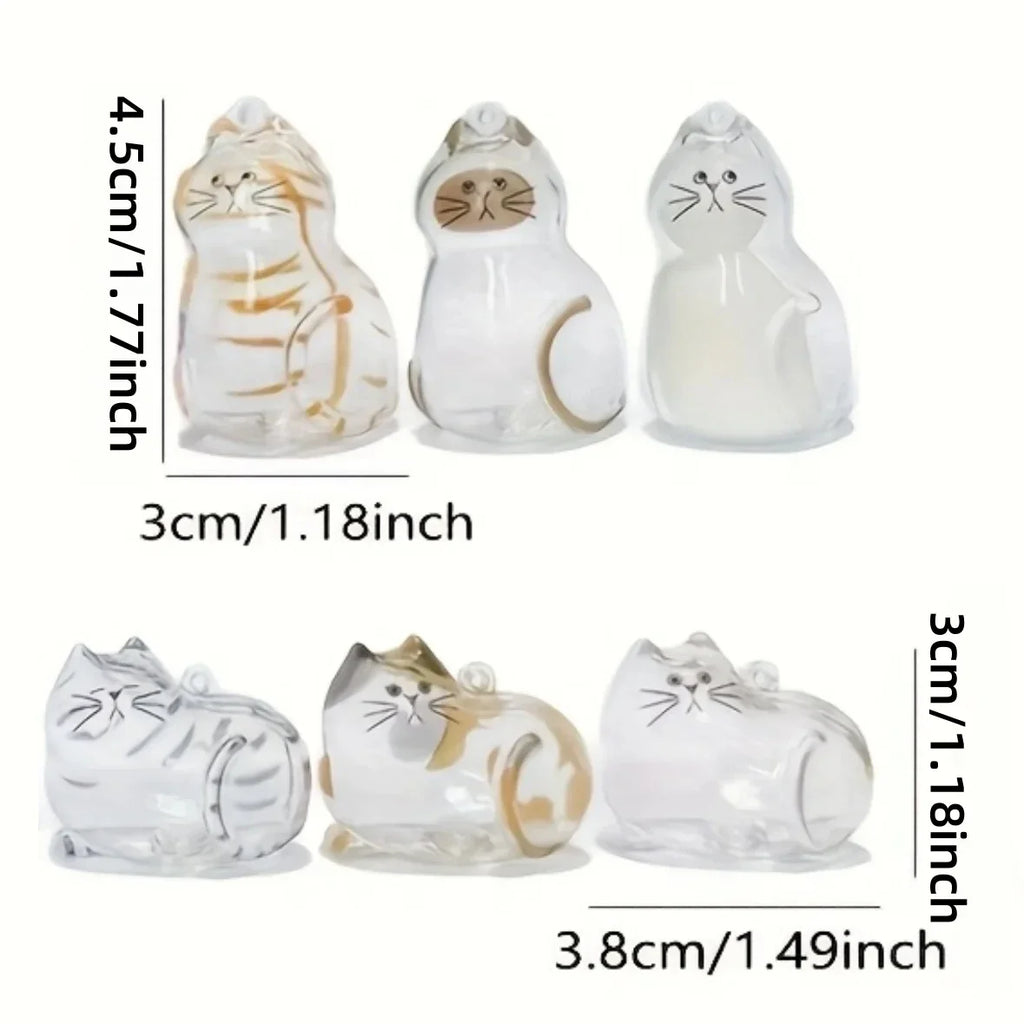 Adorable Pet Fur Storage Ornament Creative Cat Hair Collection Capsule Keychain Unique Keychain Trendy Souvenir for Pet Lover