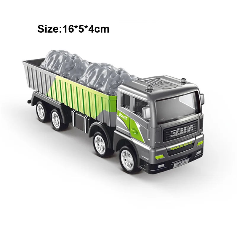 Engineering Diecast Tower Crane Forklift Bulldozer Excavator Vehicle Model Toys for Boys Alloy+Plastic Tractor Inertial Driving