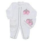 Baby Girl Coming Home Outfits Set Personalized Name Jewelry Crown Clothing Vintage Croche Infant Care Products Body Suit Pajamas