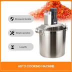 Commercial Hot Pot Sauce Frying Machine 110V 40L Automatic Food Mixer For Hotels Food & Beverage Factory Farms Restaurant Industrial Cooking Kettle Machine
