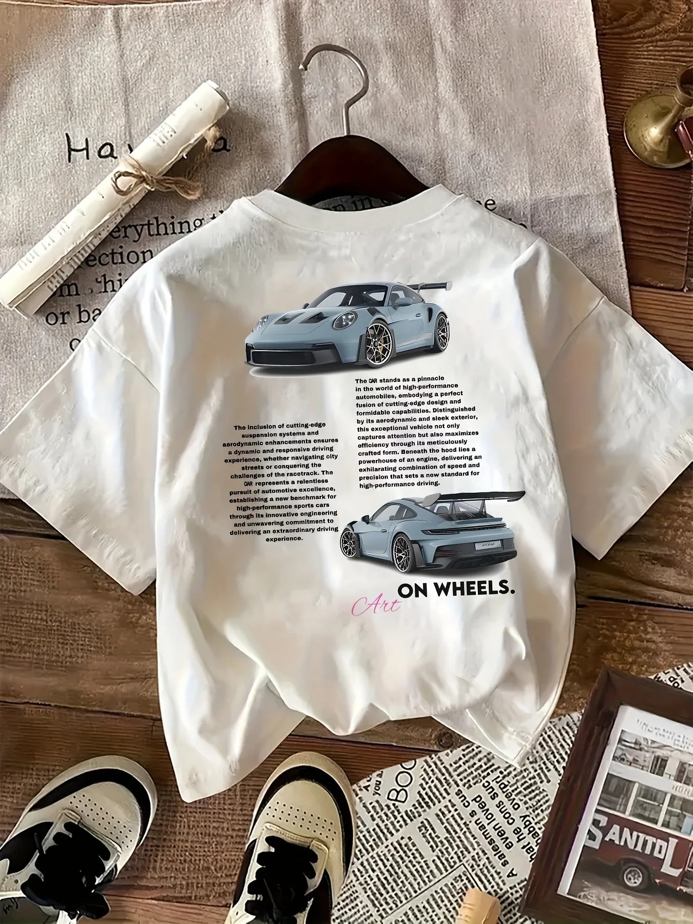 2026 New Style Men's Short-Sleeved Casual Printed T-Shirt with Black Texture Pattern and Loose Fit Clothing T-Shirtsual Cloth