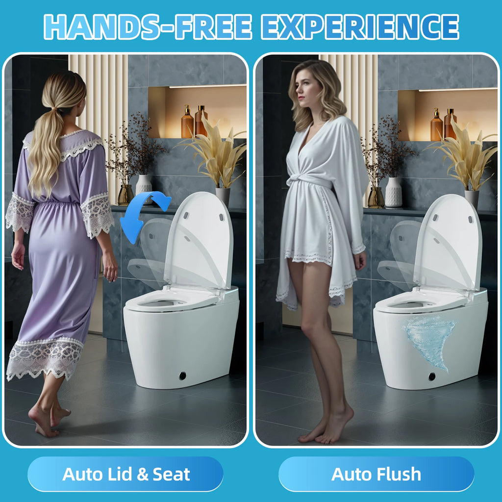New Japanese Style Smart Toilet with Bidet for Home For Modern Bathroom Integrated Toilet Warm Wash Cleaning Intelligent Toilets