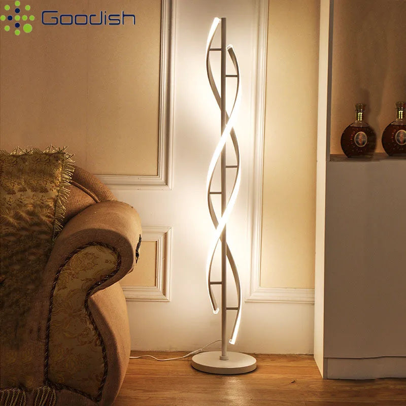 Modern Simplicity Luxury Vertical Geometric Line LED Floor Lamps Art Hand Knitted Lights for Bedroom Home Decoration Chandelier