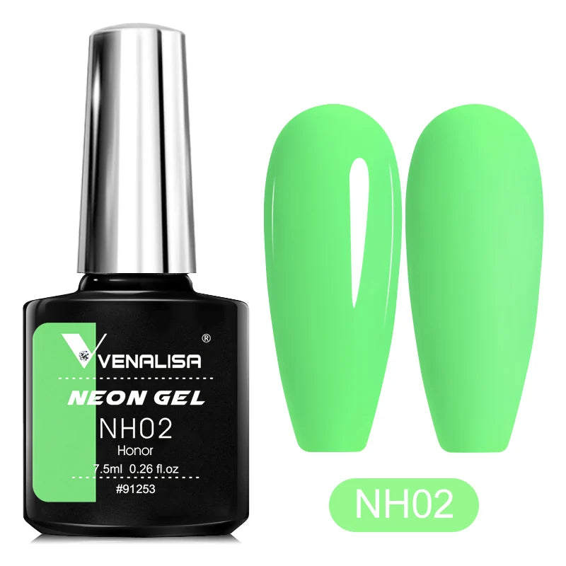Venalisa Neon Gel Polish Varnishes Hybrid Nails For Manicure 7.5ml Semi Permanent Soak off Enamel Gel Polish UV Nail Gel Polish