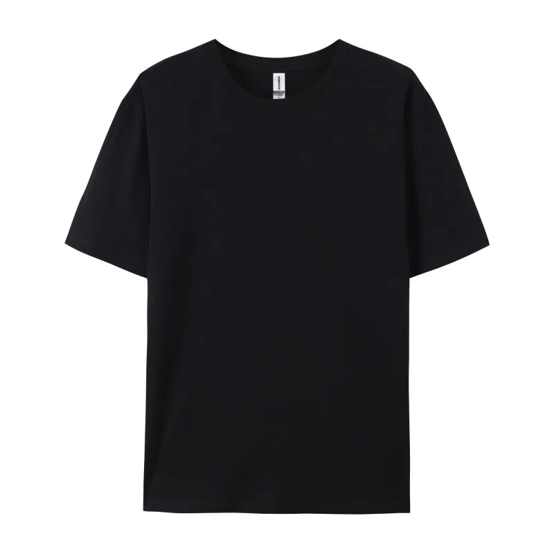 Free printing 180Gsm 100% Cotton Short Sleeve Tops Tee  Custom Order Choice Yourself Unisex O-Neck Men T-Shirt Plus Size S-6XL