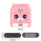Children's Name Seal Custom Double -layer black and white ink Student's Stamp Kindergarten Clothes Waterproof Name StickerStamp