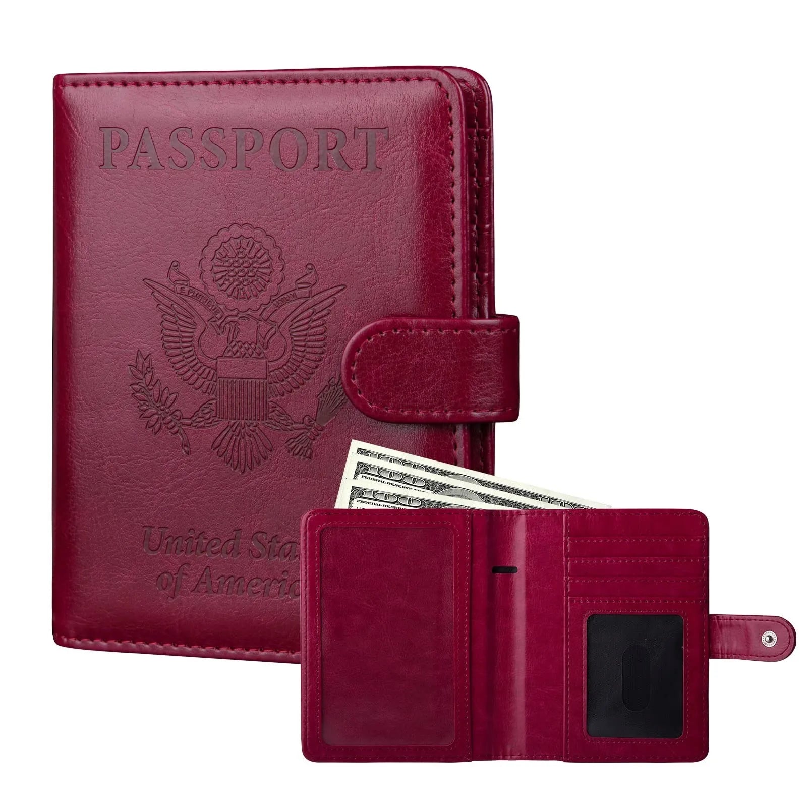 Passport Holder Cover Case RFID Blocking Travel Wallets Card Case for Women Men