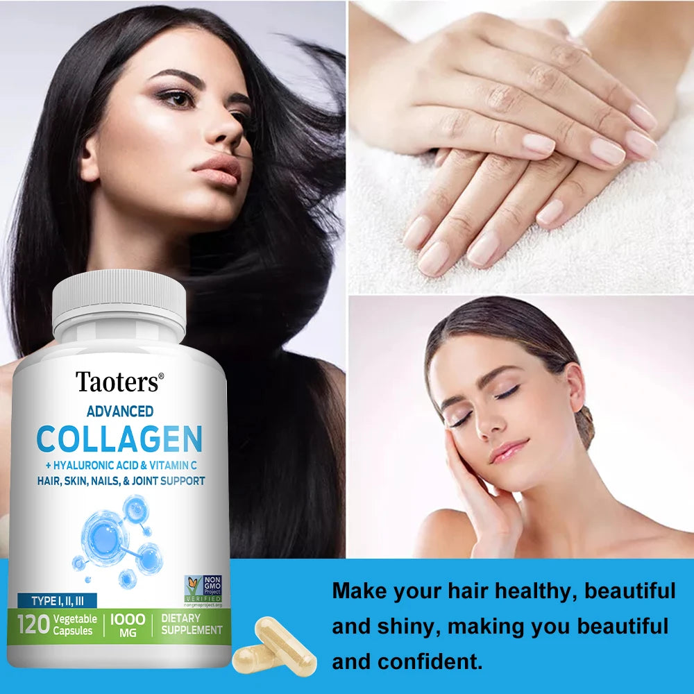 Multi Collagen Supplement - Vitamin C Whitening Skin Care Anti-aging Biotin Type I II III VX Hydrolyzed Collagen Supplement