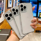 3pcs Luxury Shockproof Transparent Phone Case Set for iPhone 18 17 16 15 14 13 12 11 Pro Max 16Plus Air 17E Clear Soft TPU Cover
