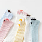 Summer Baby Socks Outdoor Anti-mosquito Newborn Infant Mesh Knee High Socks Cute Animal Cotton Breathable Kids Long Socks