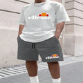 New men's summer short sleeved T-shirt set fashion two-piece sportswear casual shorts sportswear men's sportswear set