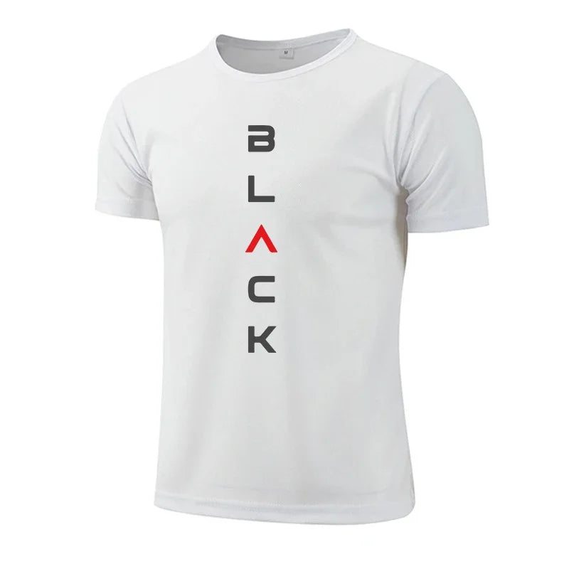 2026 Brand New Men Exercise Trainning T-shirt Cool Marathon Tees Summer Male Gym Outdoor Fitness Running Short Sleeved Top