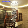 Modern K9 Crystal Chandeliers Large LED Lighting Fixture Spiral Living Room For Staircase Stair Showcase Bedroom Hotel Hall Lamp