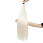 300g 3Pcs/Lot 28Inch Straight Crochet Braids White Blonde 613#Ombre Brown 6# Bio Protein Synthetic Hair Extensions