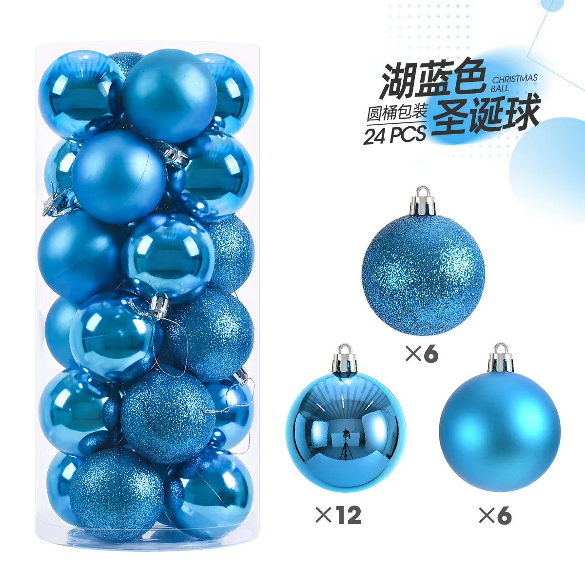 24Pcs 3CM Christmas Ball Christmas Tree Decoration Ornaments for Home Decor Halloween New Year Navidad Pendant Ball Accessory