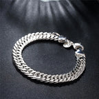 Fine Noble 925 Sterling Silver Solid Chain Bracelet For Women Men Charm Party Gift Wedding party Fashion Jewelry