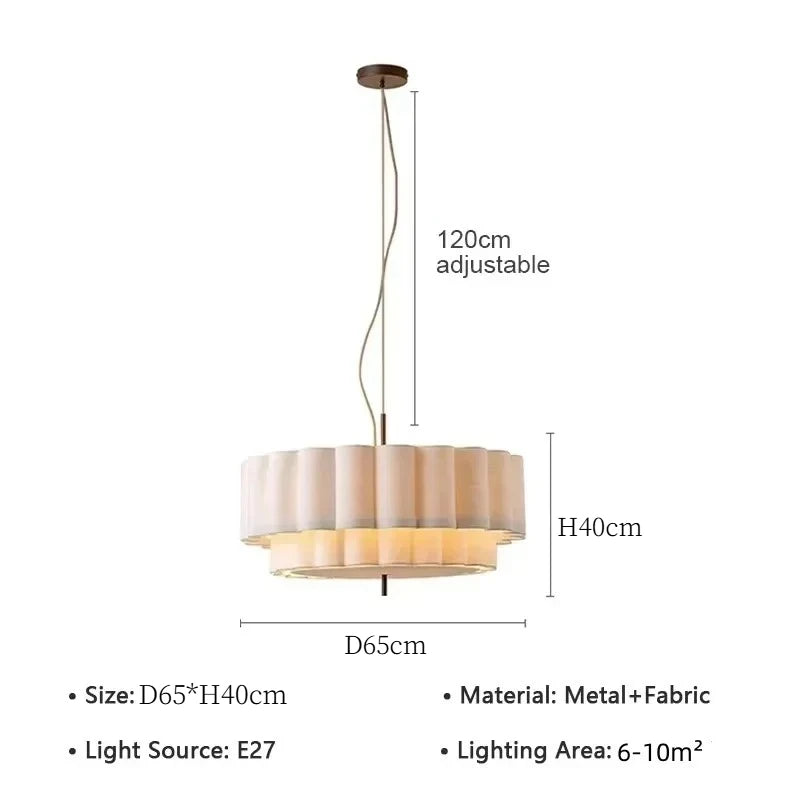 Living Bedroom Decor Lustre Pendant Lights Japanese Wabi Sabi Fabric Ceiling Chandeliers Indoor Lighting Hanging Lamps Fixtures