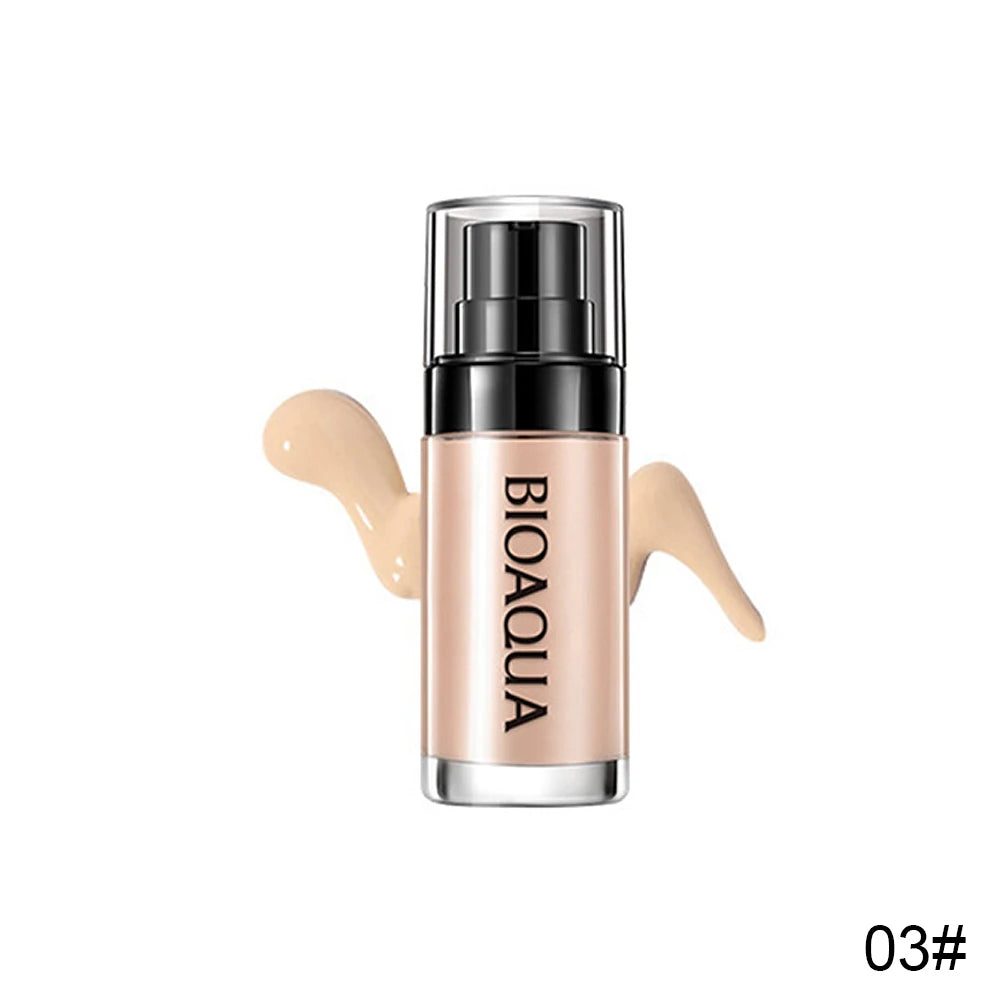 30ml Matte Liquid Foundation Waterproof Long Wear Full Cover Acne Spot Natural Face Base Makeup Matte Concealer Cosmetic 3 Color