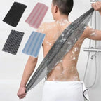 1PC New Japanese-style Exfoliating Washcloth – Household Bath Scrubber, Unisex Long Bath Mitt for Foaming and Back Cleansing