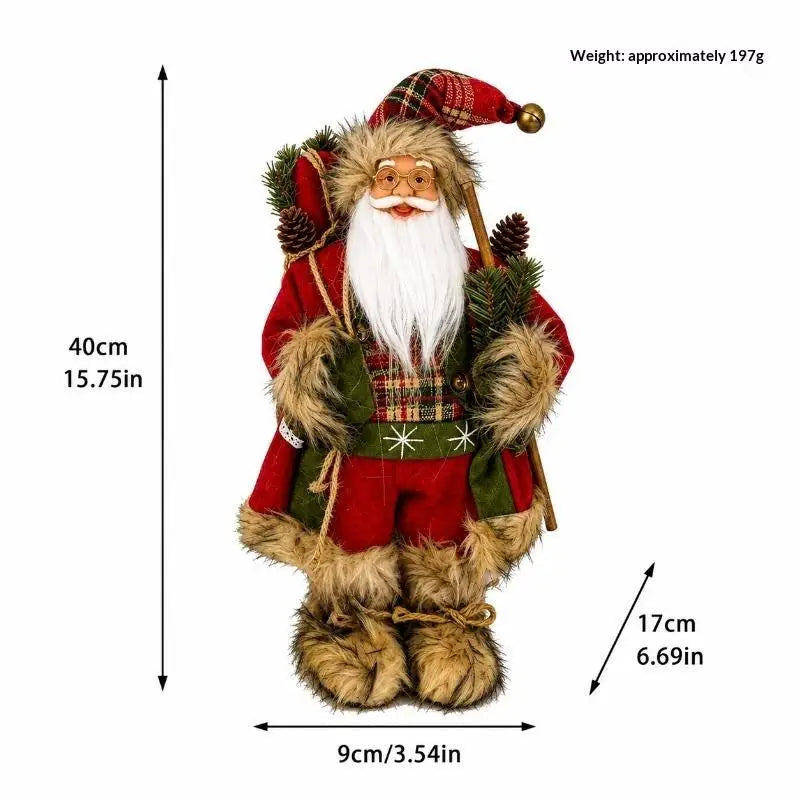2026 Christmas Decoration For Home Santa Claus Plush Doll 30cm Navidad Party Decor Xmas Ornaments New Year Gift