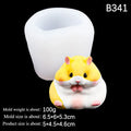 Little Hamster Pinch Silicone Mold Cartoon Plaster Jelly Pudding Soap Baking Mold Cake Decoration Baking Accessories