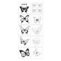 Black Butterfly Temporary Tattoo Sticker 30PCS/set 3D Butterfly Fake Tattoo Transfer Waterproof Tattoo Legs Arm Body for Women