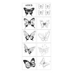 Black Butterfly Temporary Tattoo Sticker 30PCS/set 3D Butterfly Fake Tattoo Transfer Waterproof Tattoo Legs Arm Body for Women